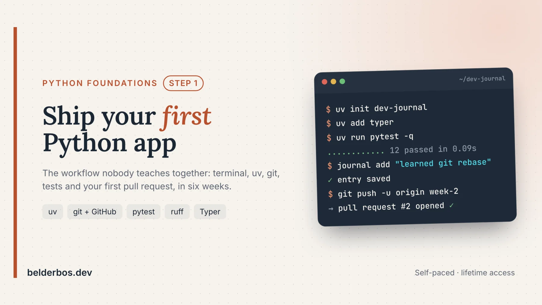 Python Foundations course cover