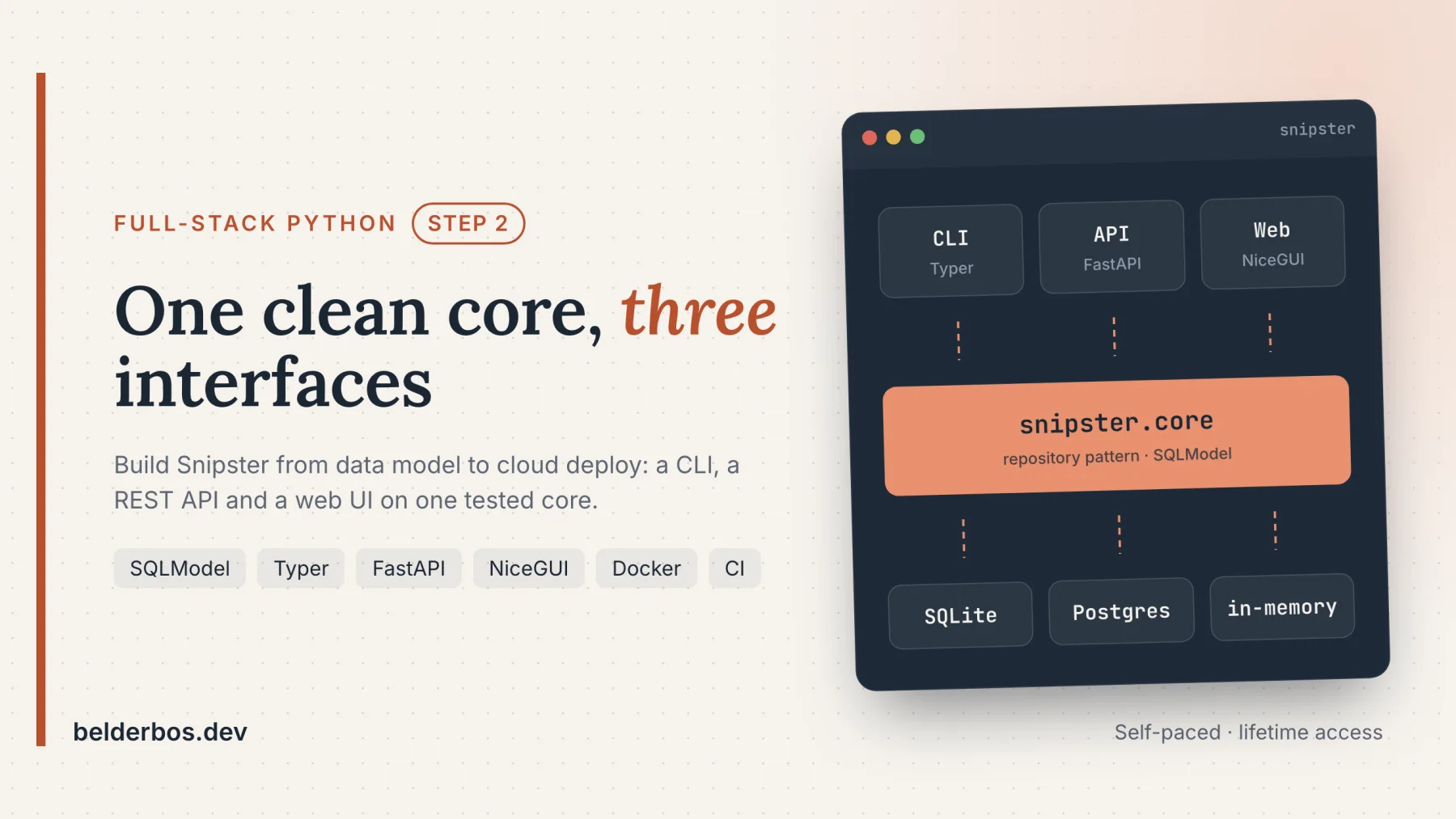 Full-Stack Python course cover