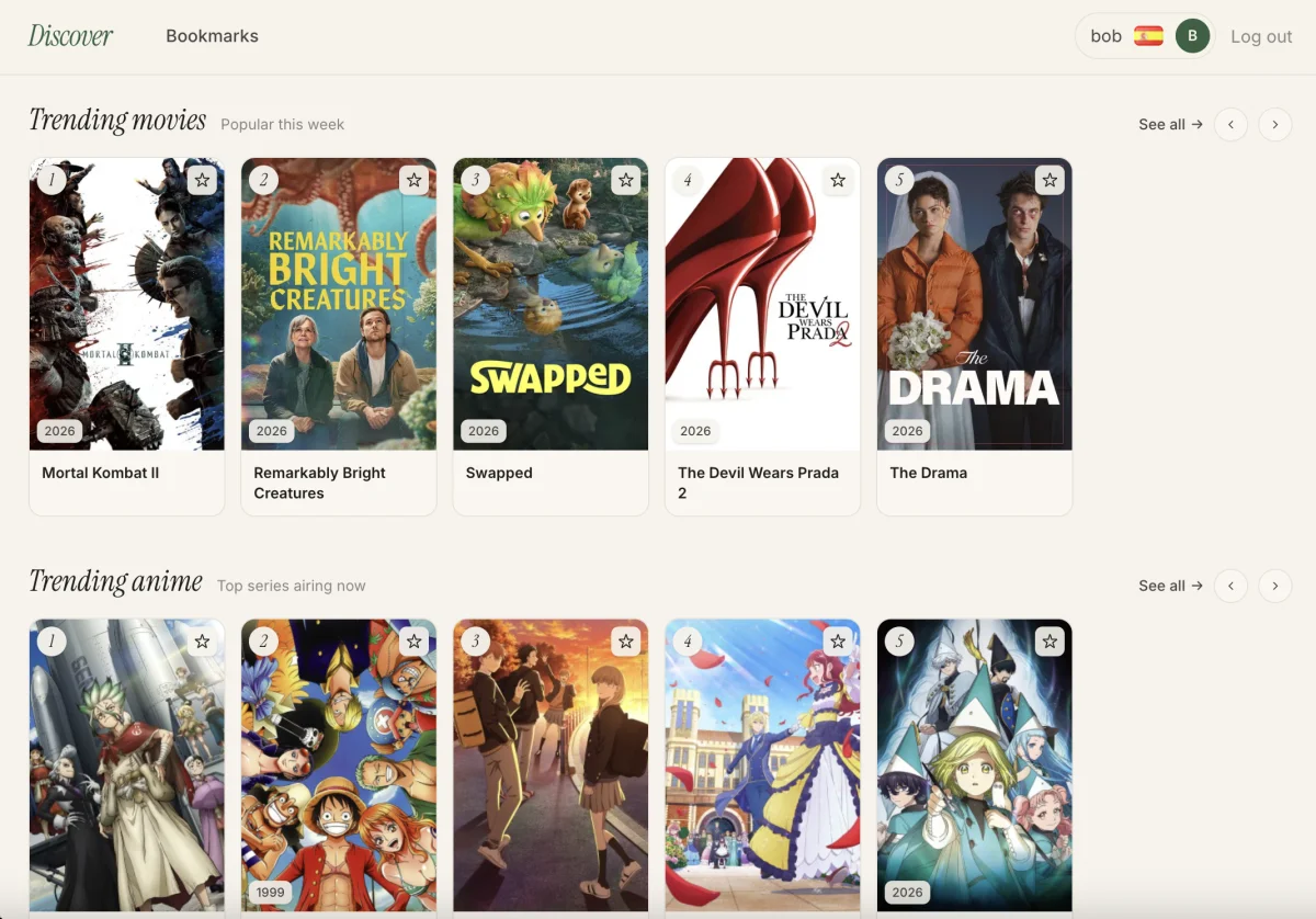 Discover screenshot